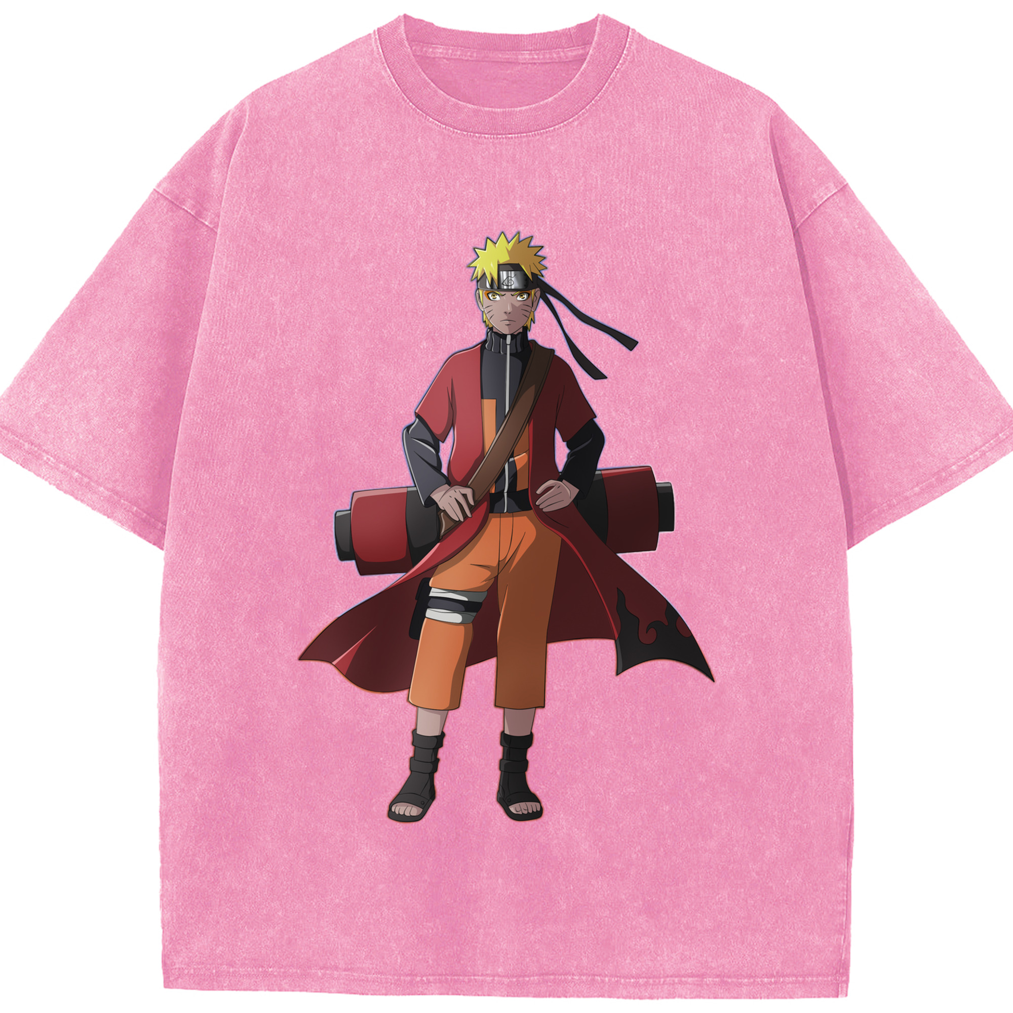 （画像用） NARUTO -ナルト- うずまき ナルト Uzumaki Naruto 綿100% ヴィンテージ風 半袖Tシャツ（フロントプリント）